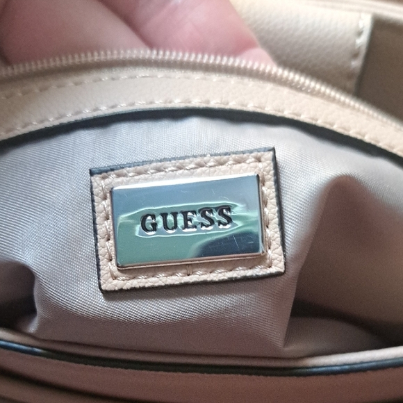 Guess Tan Satchel with Elegant Design - Picture 2 of 5
